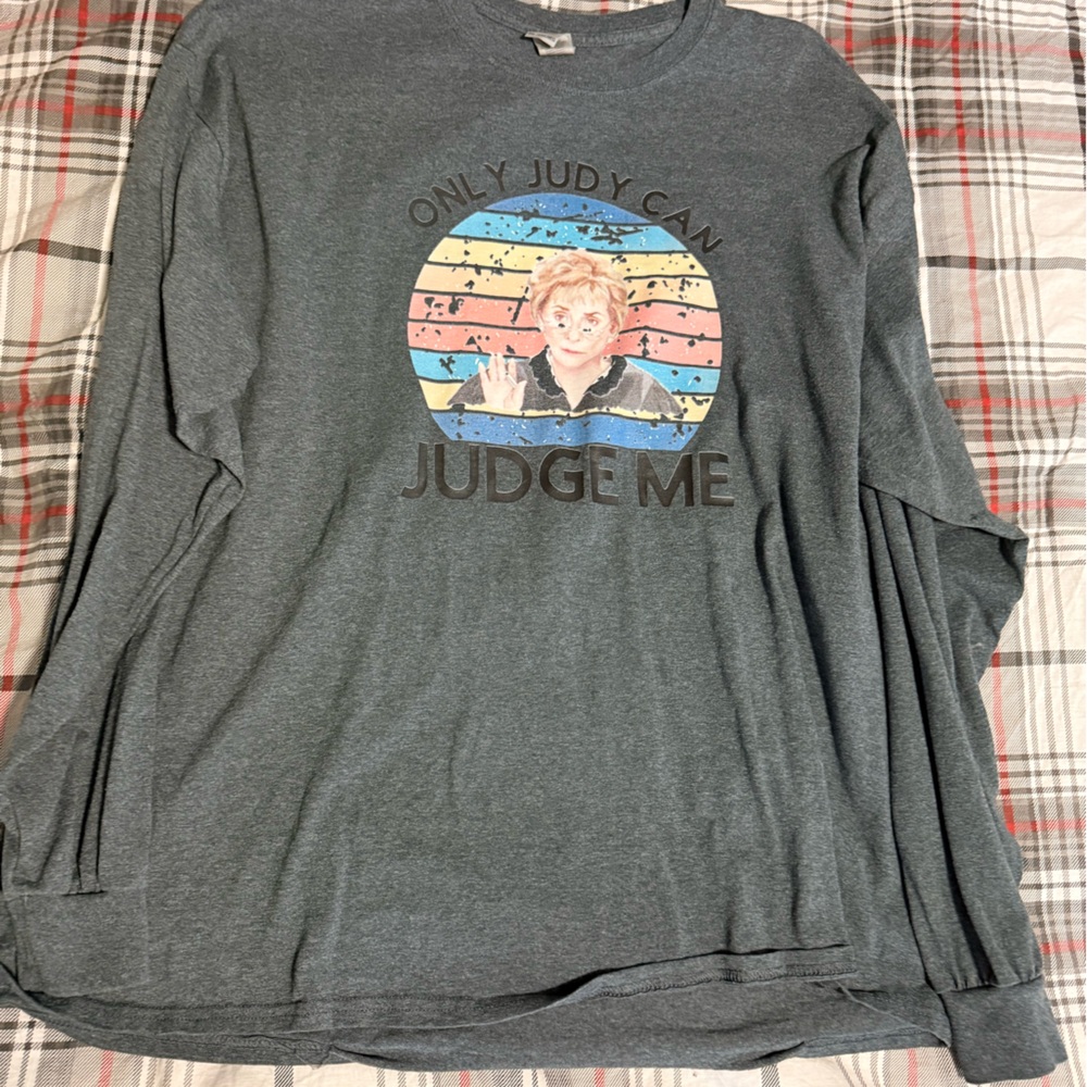 Gildan Gray Long Sleeve Tee - Only Judy Can Judge Me